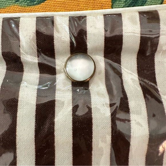Vintage Large HENRY BENDEL Travel Striped Jewelry Cosmetic Organizer Bag NWT - Picture 7 of 9